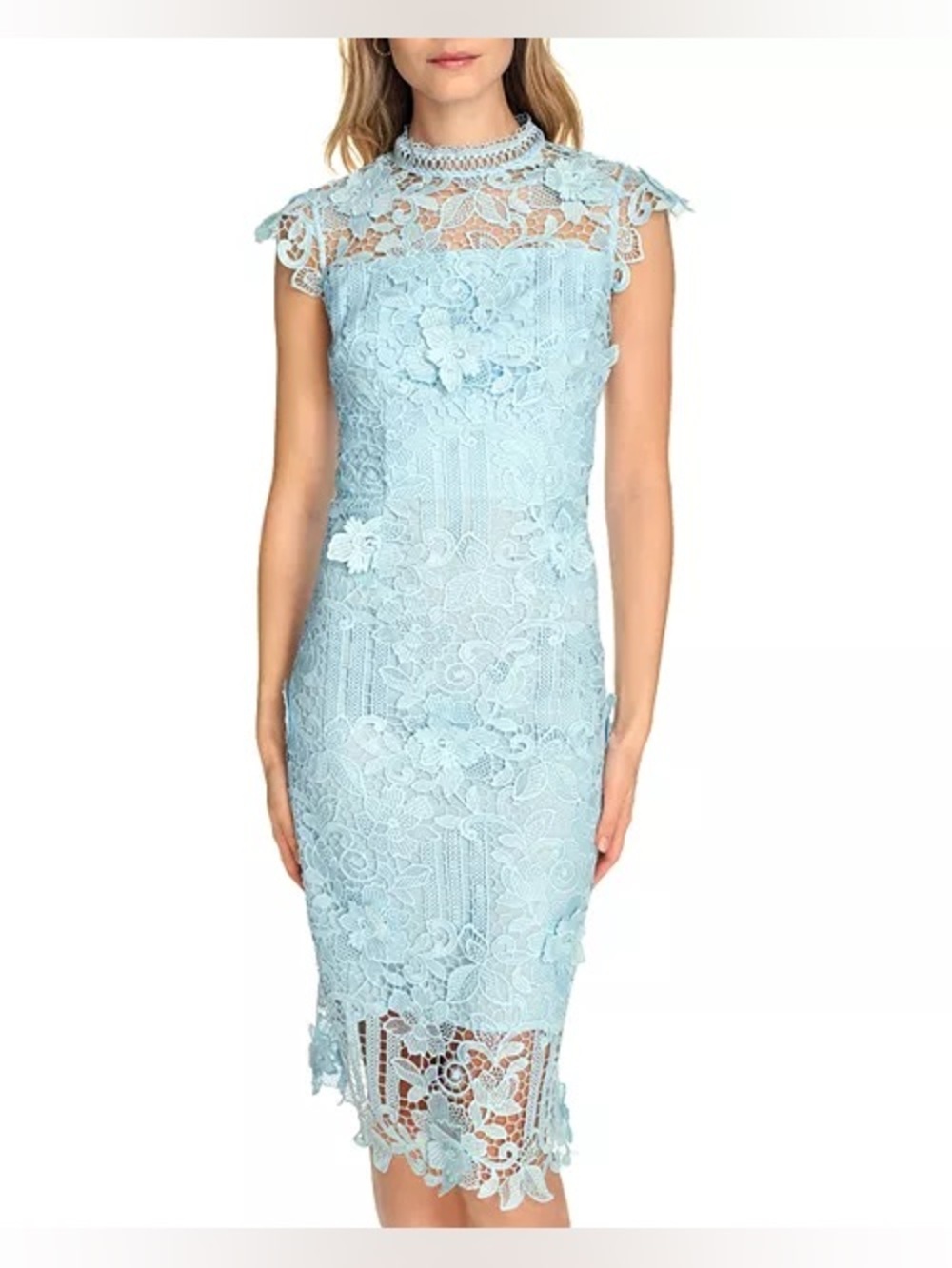 Eliza J
Lace Mock Neck Sheath Dress